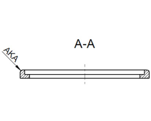 1 Paar MPX-Holzringe für 15"/38cm  (versenkt, ohne Falz)