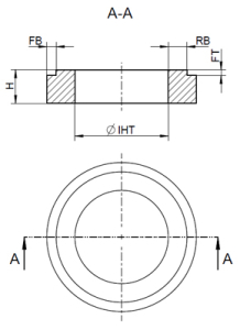 MDF-Holzring f&uuml;r HTs  (universal, mit Falz)