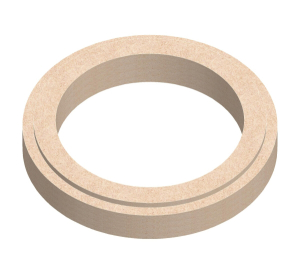 MDF-Holzring f&uuml;r 4&quot;/10cm  (universal, mit Falz)