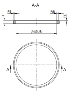 MPX-Holzring für 10"/25cm  (universal, mit Falz)