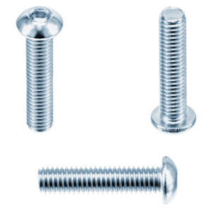 1x Linsenkopfschraube M5x25  (ISO 7380-1 - ISK - 10.9, VZ)