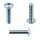 1x Linsenkopfschraube mit Flansch M4x16  (ISO 7380-2 - 10.9, VZ)