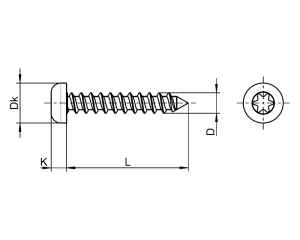1x Linsenkopf-Blechschraube Ø2,2x4,5  (ISO 14585 -...