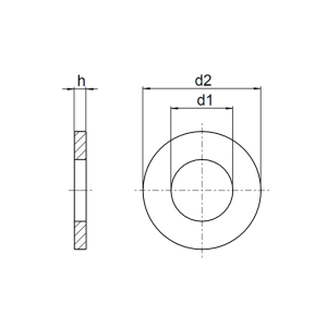 1x Unterlegscheibe M20 - Ø21,0  (DIN 433, A2)