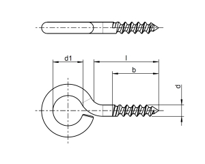 1x Ösenschraube Ø2,3x8 - Ø4  (Art...