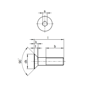1x Senkschraube M14x25  (DIN 7991 - 8.8, VZ)