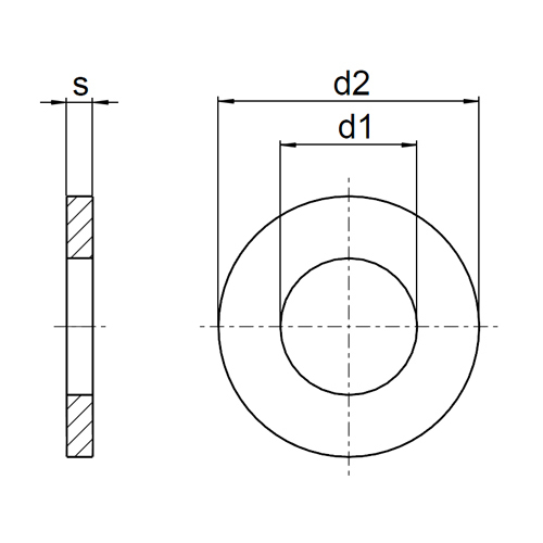 1x Unterlegscheibe M10 - Ø10,5 (DIN 125 - Form A,...
