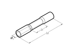 1x Warmschrumpf-Quetschverbinder rot 0,5-1mm²  (WL03-M)