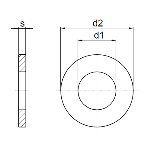 1x Unterlegscheibe M6 (DIN 125 - Form A, MS) - Sound-Pressure