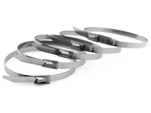1x Kabelbinder V2A Edelstahl mit Ball-Lock  (300x4,5mm)