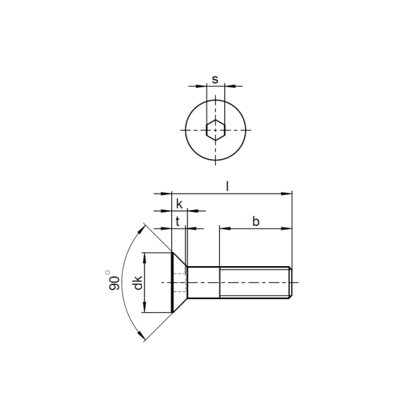 1x Senkkopfschraube M4x18 (DIN 7991, A2)